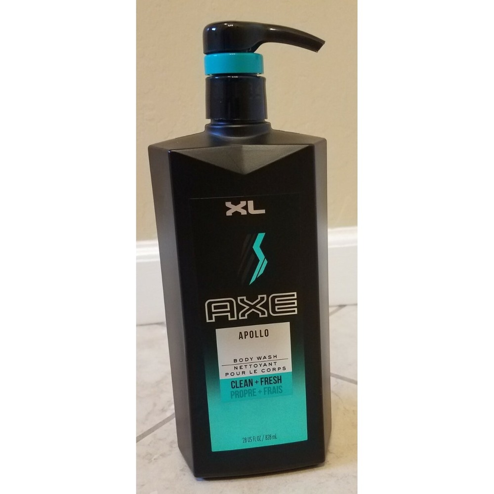 AXE Apollo Body Wash w/ Pump‎ Clean + Fresh Men Soap XL 28oz. NEW